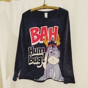 Disney Eeyore Bah Humbug XMas Velour Lounge xl